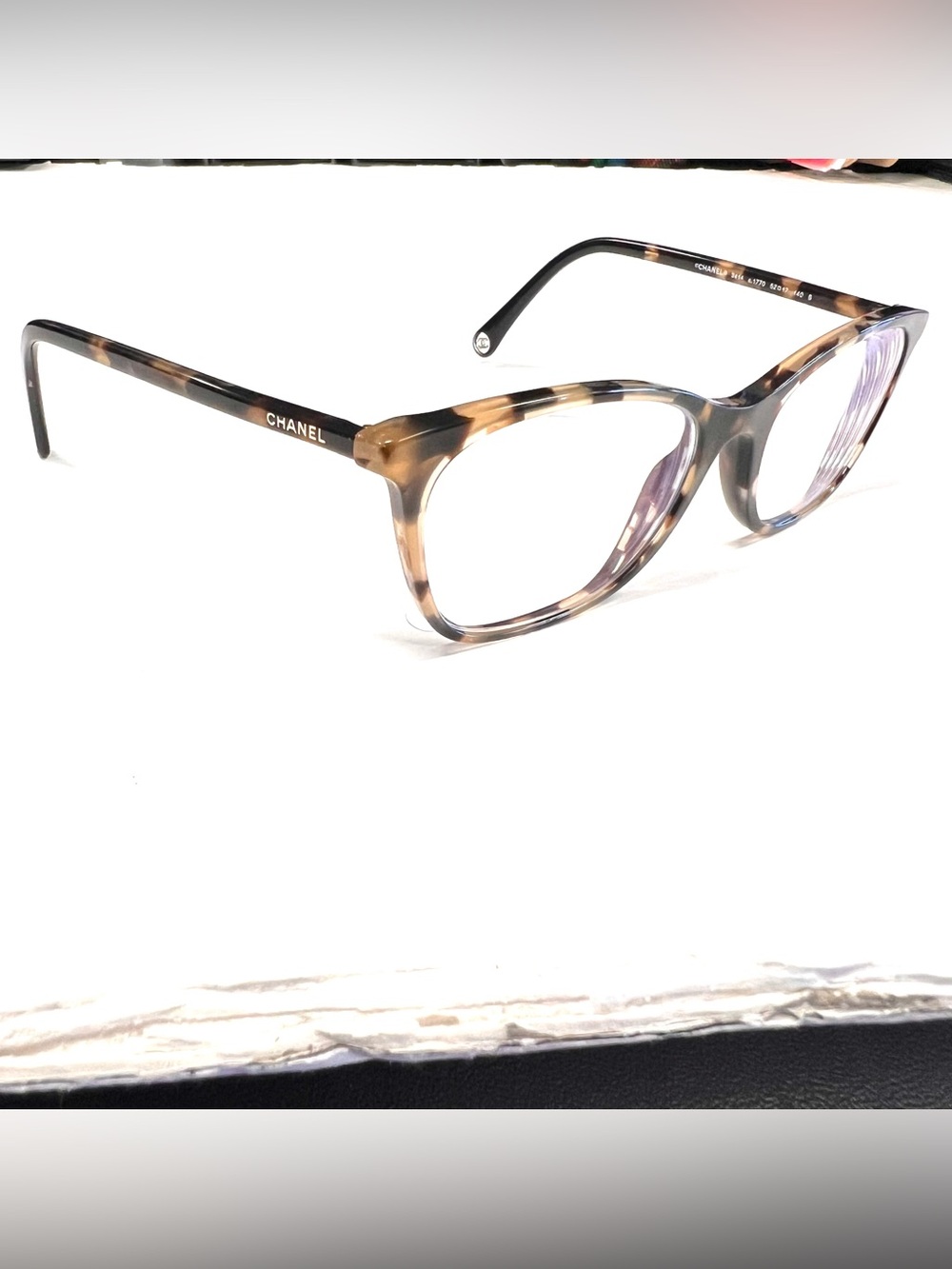 Chanel CH3414 c.1770 Tortoise Eyeglasses Frame 52-17-140 Italy